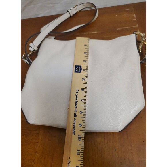 Coach Ellie File Bag Signature Pebbled Leather Handbag In Cream See Photos Stain - Picture 11 of 11